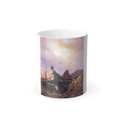 Carl Spitzweg (1808-1885) milkmaid and monk - Oil on Canvas 1838 - Color Changing Mug 11oz-11oz-Go Mug Yourself