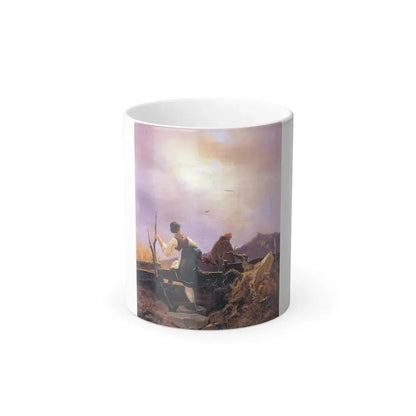Carl Spitzweg (1808-1885) milkmaid and monk - Oil on Canvas 1838 - Color Changing Mug 11oz Default Title 11oz - Go Mug Yourself