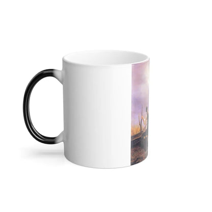 Carl Spitzweg (1808-1885) milkmaid and monk - Oil on Canvas 1838 - Color Changing Mug 11oz-Go Mug Yourself