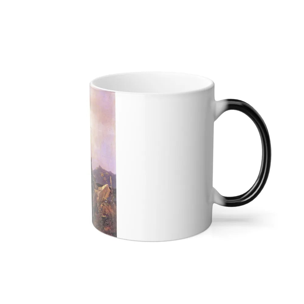 Carl Spitzweg (1808-1885) milkmaid and monk - Oil on Canvas 1838 - Color Changing Mug 11oz-Go Mug Yourself