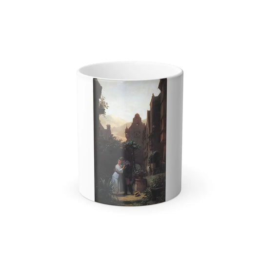 Carl Spitzweg (1808-1885) Parting at dawn - oil on canvas c1848-52 - Color Changing Mug 11oz-11oz-Go Mug Yourself