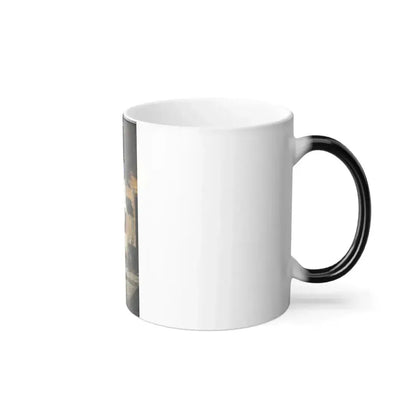 Carl Spitzweg (1808-1885) Pastor seen from the back in front of a wall standing (old gentleman on the te-0 - Color Changing Mug 11oz - Go Mug Yourself