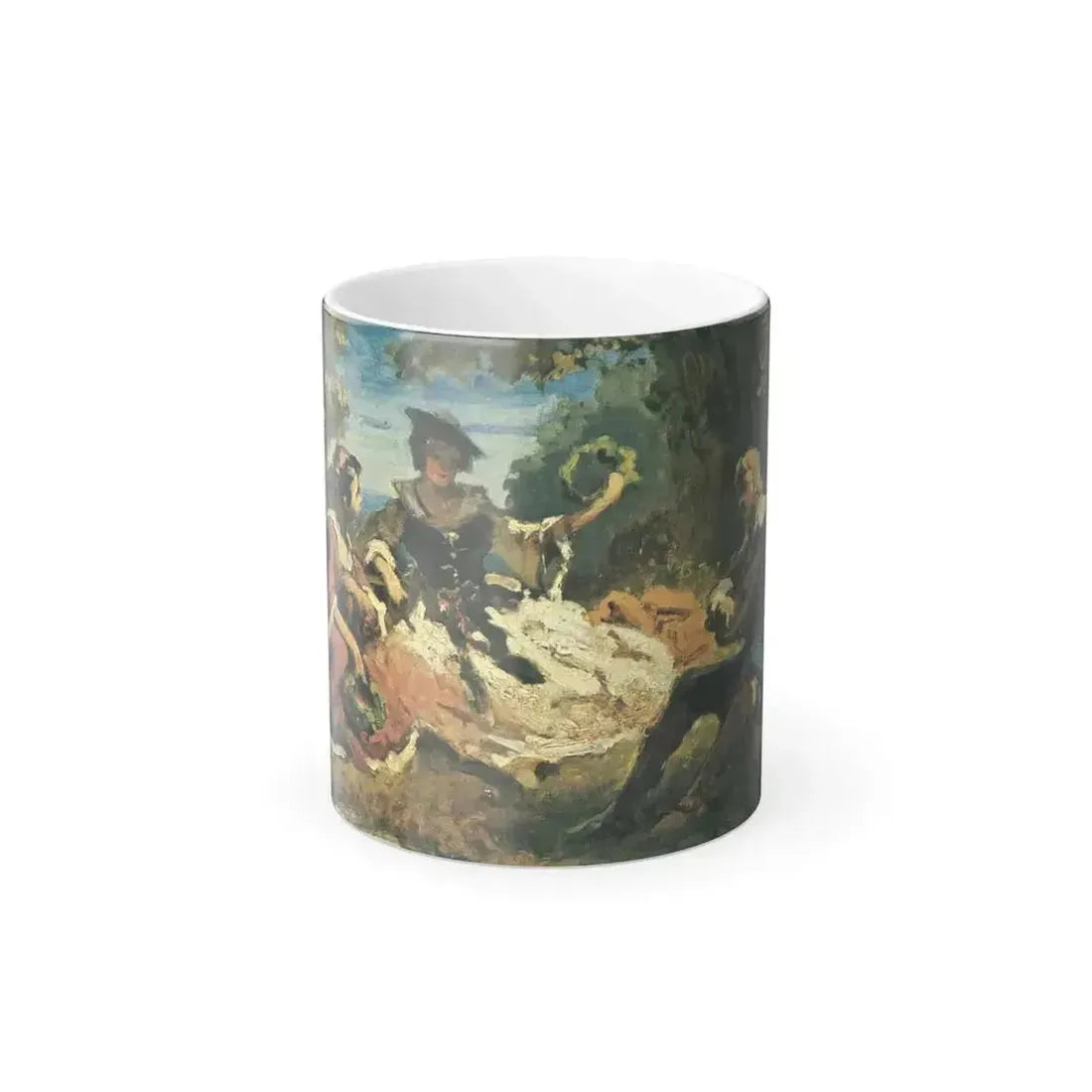 Carl Spitzweg (1808-1885) Pastorale (The singer's wage) - Oil on Canvas c1875-80 - Color Changing Mug 11oz 11oz - Go Mug Yourself