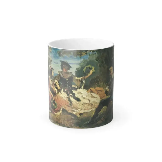 Carl Spitzweg (1808-1885) Pastorale (The singer's wage) - Oil on Canvas c1875-80 - Color Changing Mug 11oz 11oz - Go Mug Yourself