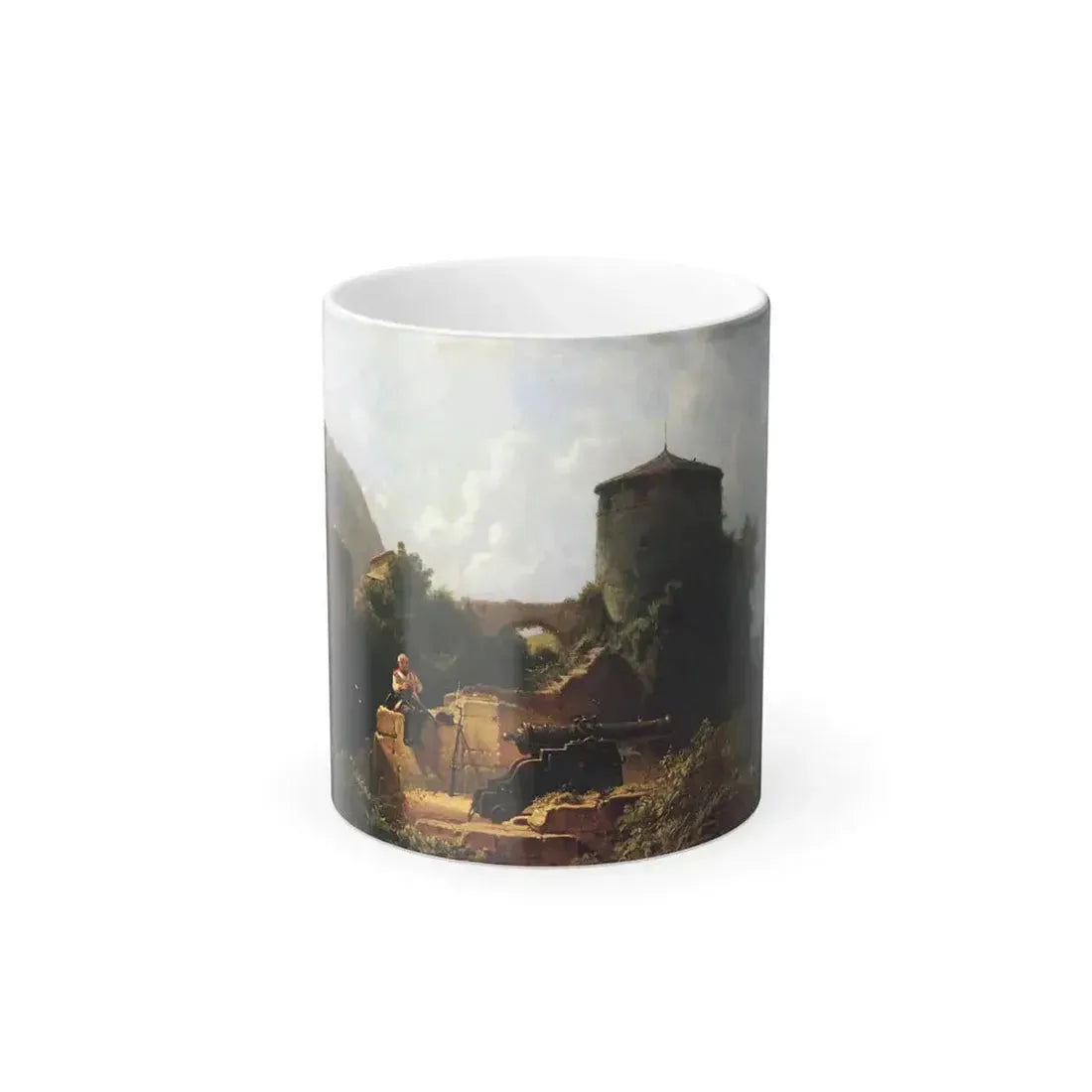 Carl Spitzweg (1808-1885) Peace in the land - Oil on Wood c1855-60 - Color Changing Mug 11oz 11oz - Go Mug Yourself