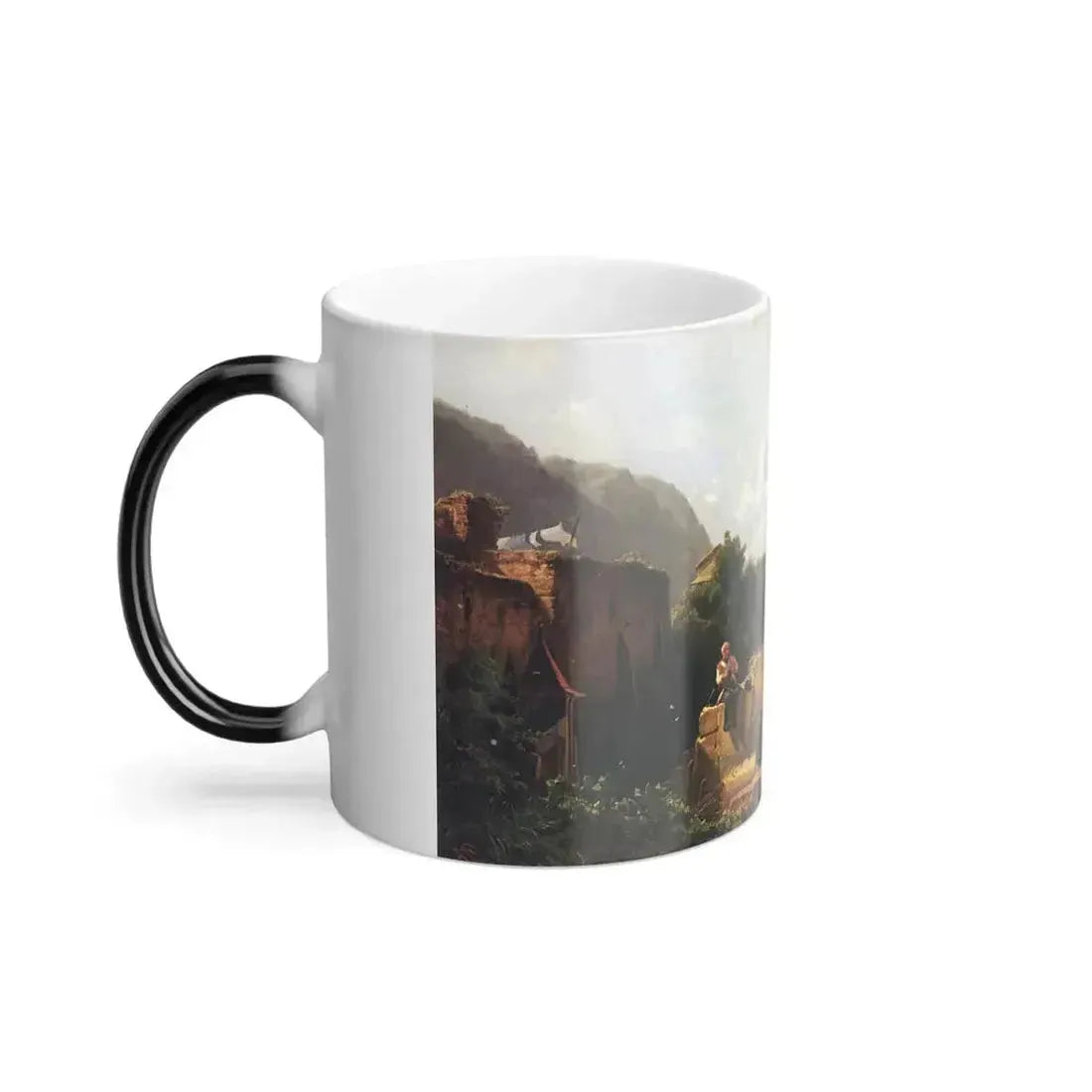 Carl Spitzweg (1808-1885) Peace in the land - Oil on Wood c1855-60 - Color Changing Mug 11oz - Go Mug Yourself