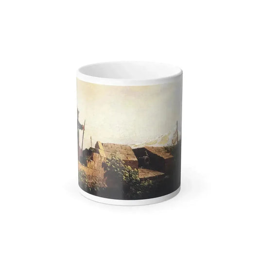 Carl Spitzweg (1808-1885) Peace in the land (on the bastion, sentry) - Oil on Wood c1850 - Color Changing Mug 11oz 11oz - Go Mug Yourself