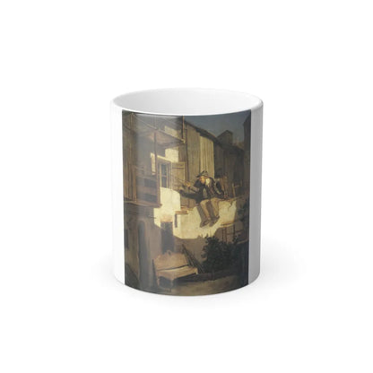 Carl Spitzweg (1808-1885) Serenade in the moonlight - Oil on Convas c1840 - Color Changing Mug 11oz-11oz-Go Mug Yourself