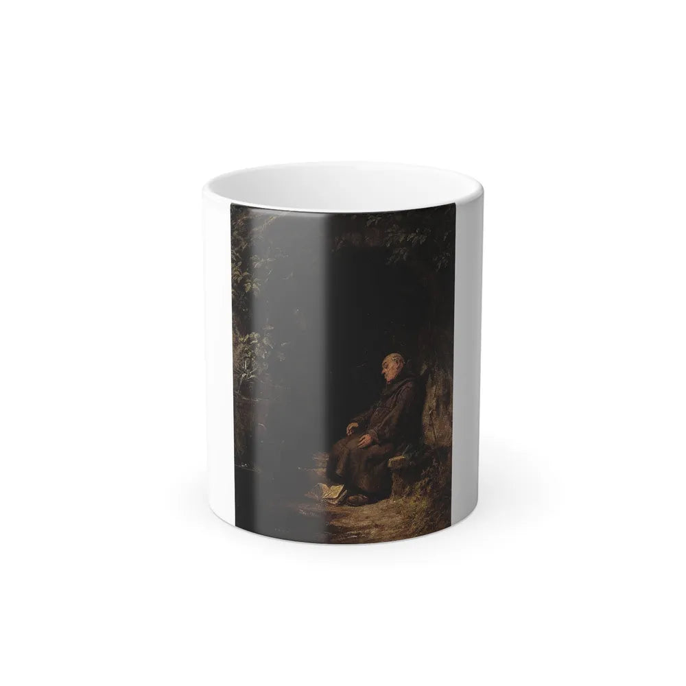 Carl Spitzweg (1808-1885) Sleeping old monk - oil on canvas c1845 jj - Color Changing Mug 11oz-11oz-Go Mug Yourself