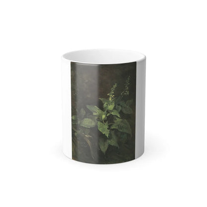 Carl Spitzweg (1808-1885) Study of nettles - Oil on Paper 1842 - Color Changing Mug 11oz-11oz-Go Mug Yourself