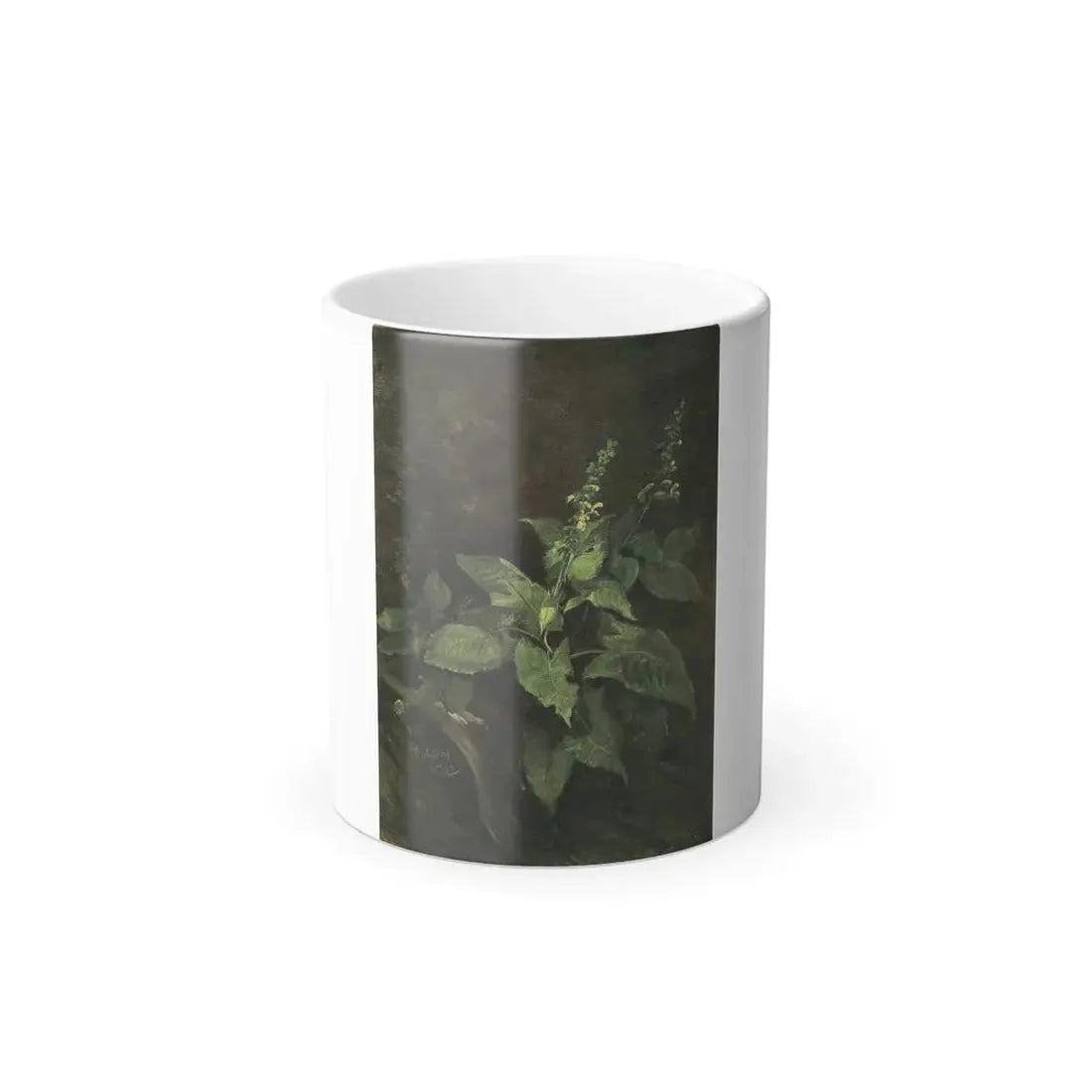 Carl Spitzweg (1808-1885) Study of nettles - Oil on Paper 1842 - Color Changing Mug 11oz - Go Mug Yourself