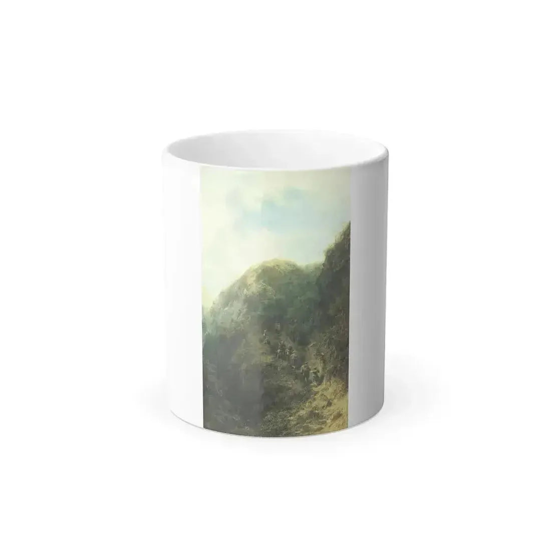 Carl Spitzweg (1808-1885) The ascent (climb to Wendelstein, tourists in the mountains) - Oil on Canvas c-0 - Color Changing Mug 11oz 11oz - Go Mug Yourself