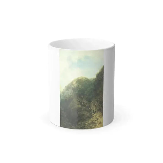 Carl Spitzweg (1808-1885) The ascent (climb to Wendelstein, tourists in the mountains) - Oil on Canvas c-0 - Color Changing Mug 11oz 11oz - Go Mug Yourself