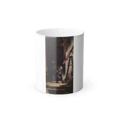 Carl Spitzweg (1808-1885) The Astrologist - oil on canvas c1860-65 - Color Changing Mug 11oz-11oz-Go Mug Yourself