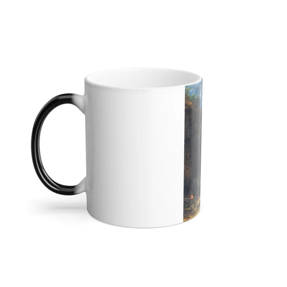 Carl Spitzweg (1808-1885) The Dragonslayer - Oil on board c1875-80 - Color Changing Mug 11oz-Go Mug Yourself