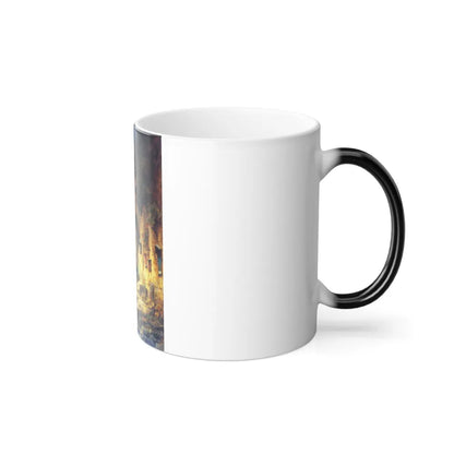 Carl Spitzweg (1808-1885) The Dragonslayer - Oil on board c1875-80 - Color Changing Mug 11oz-Go Mug Yourself