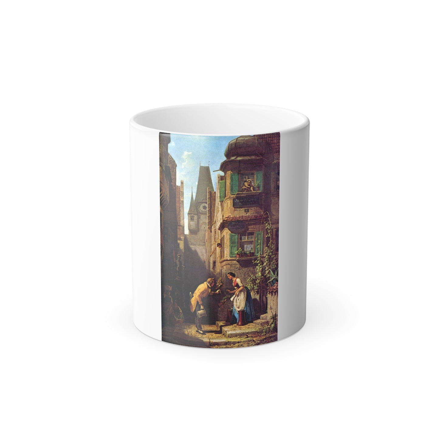 Carl Spitzweg (1808-1885) The Eternal Bridegroom - Oil on Canvas 1860 - Color Changing Mug 11oz-11oz-Go Mug Yourself