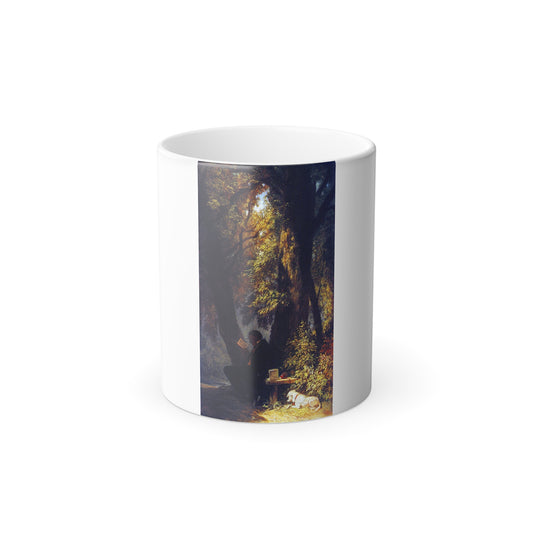 Carl Spitzweg (1808-1885) The favorite place - Oil on Canvas c1849 - Color Changing Mug 11oz-11oz-Go Mug Yourself