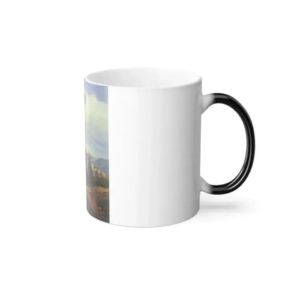 Carl Spitzweg (1808-1885) The forbidden way (Jesuit priest in the countryside) - Oil on Wood c1845 - Color Changing Mug 11oz - Go Mug Yourself