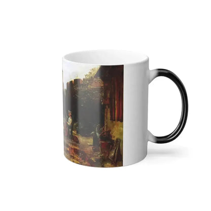 Carl Spitzweg (1808-1885) The fort commander - Color Changing Mug 11oz - Go Mug Yourself