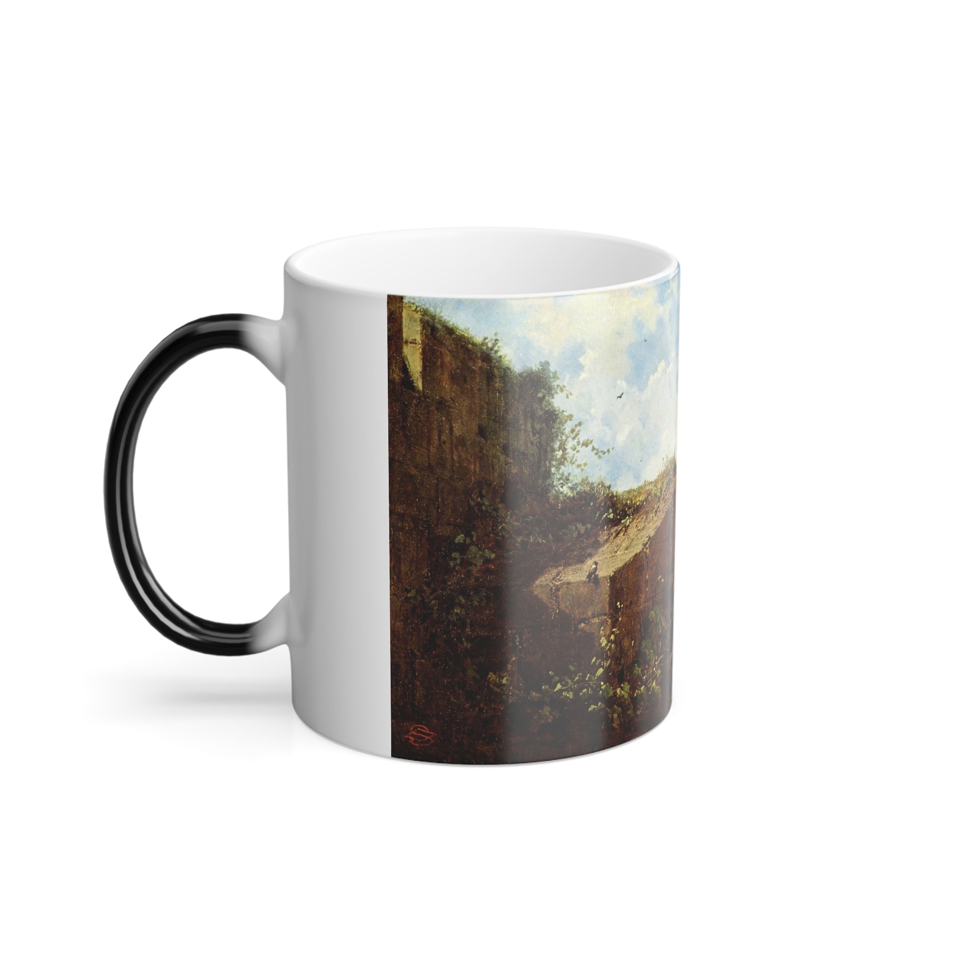 Carl Spitzweg (1808-1885) The knitting outpost - oil on canvas 1860 - Color Changing Mug 11oz-Go Mug Yourself