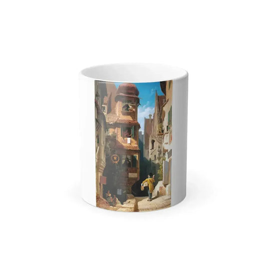 Carl Spitzweg (1808-1885) The letter messenger in Rosenthal - oil on canvas c1858-65 - Color Changing Mug 11oz 11oz - Go Mug Yourself