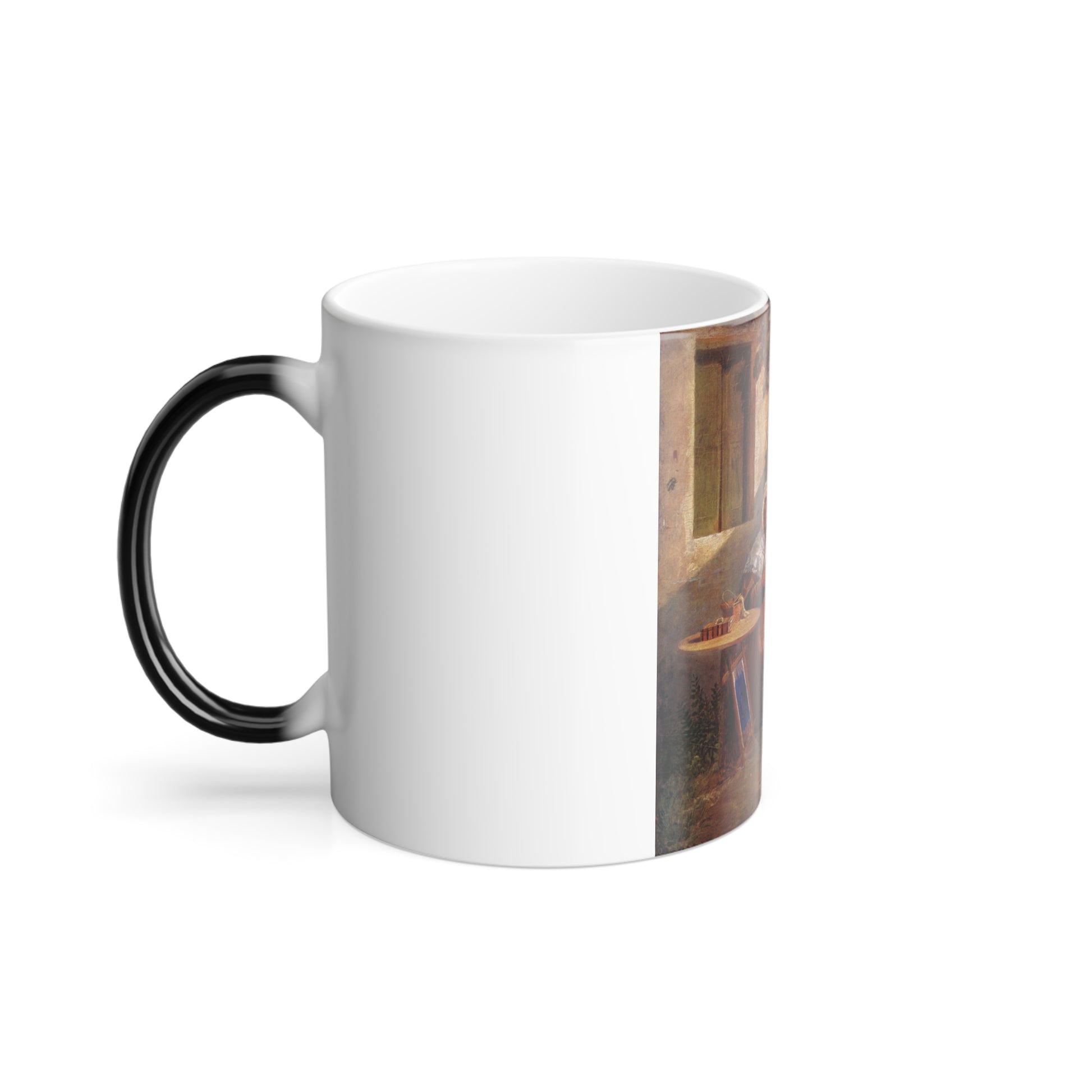 Carl Spitzweg (1808-1885) The Love Letter - Oil on Canvas 1845-46 - Color Changing Mug 11oz-Go Mug Yourself
