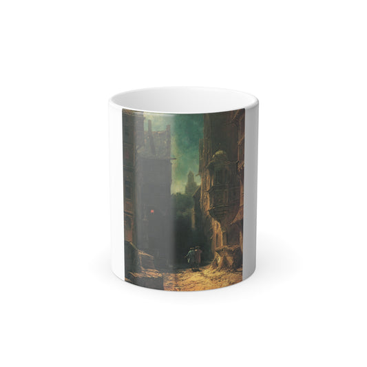 Carl Spitzweg (1808-1885) The Nightly Homecoming - oil on Wood c1875-80 - Color Changing Mug 11oz-11oz-Go Mug Yourself