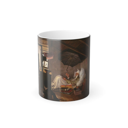 Carl Spitzweg (1808-1885) The poor poet - oil on canvas c1839 - Color Changing Mug 11oz-11oz-Go Mug Yourself