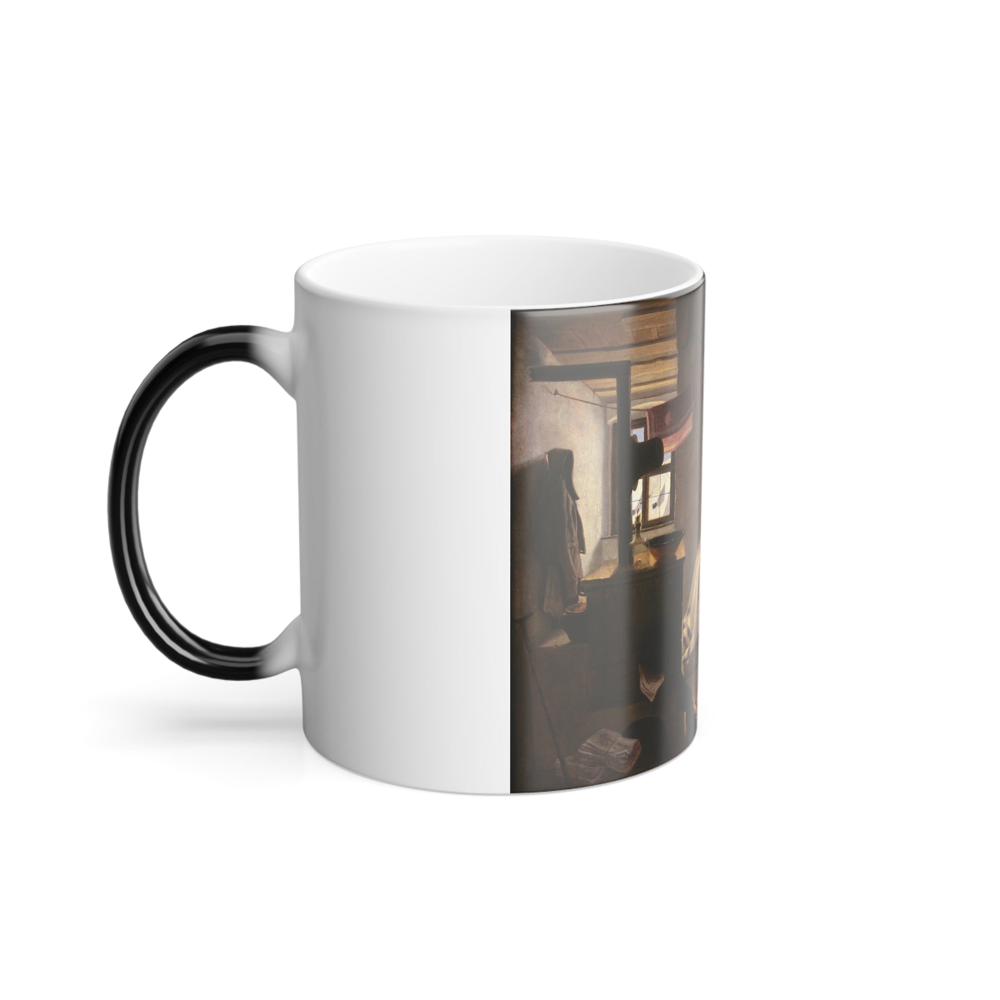 Carl Spitzweg (1808-1885) The poor poet - oil on canvas c1839 - Color Changing Mug 11oz-Go Mug Yourself