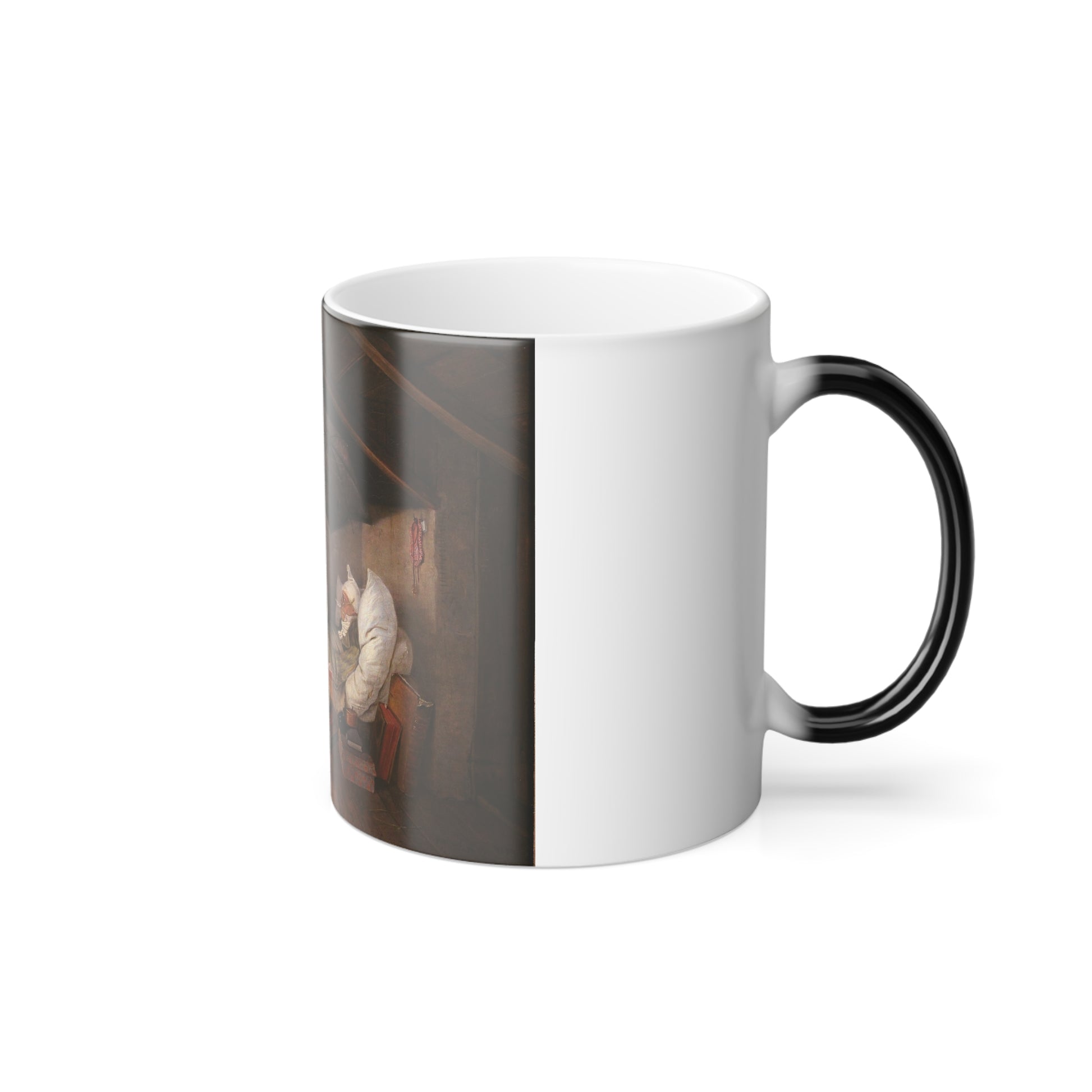 Carl Spitzweg (1808-1885) The poor poet - oil on canvas c1839 - Color Changing Mug 11oz-Go Mug Yourself