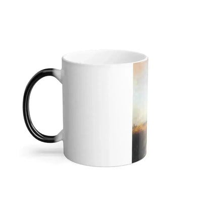 Carl Spitzweg (1808-1885) The Singing village priest with breviary and umbrella during a walk through th-0 - Color Changing Mug 11oz - Go Mug Yourself