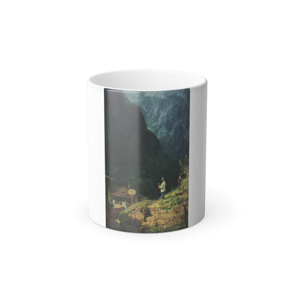 Carl Spitzweg (1808-1885) Tyrolean toll house - oil on canvas 1855 - Color Changing Mug 11oz-11oz-Go Mug Yourself