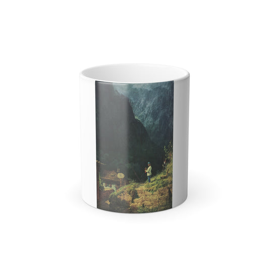 Carl Spitzweg (1808-1885) Tyrolean toll house - oil on canvas 1855 - Color Changing Mug 11oz-11oz-Go Mug Yourself