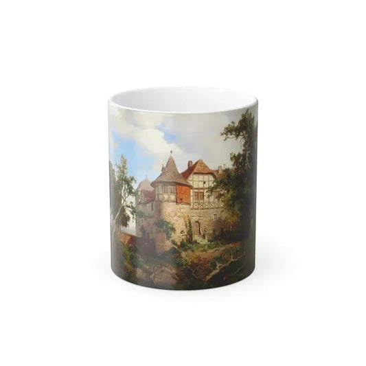 Carl von der Hellen (1843-1902) Burg Wohldenberg bei Hildesheim (Ein altes Jagdschloss) - Oil on Canvas -0 - Color Changing Mug 11oz 11oz - Go Mug Yourself