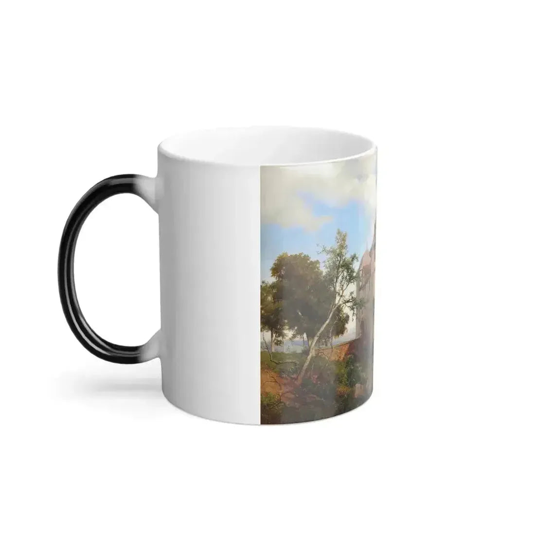 Carl von der Hellen (1843-1902) Burg Wohldenberg bei Hildesheim (Ein altes Jagdschloss) - Oil on Canvas -0 - Color Changing Mug 11oz - Go Mug Yourself