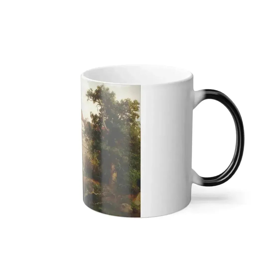 Carl von der Hellen (1843-1902) Burg Wohldenberg bei Hildesheim (Ein altes Jagdschloss) - Oil on Canvas -0 - Color Changing Mug 11oz - Go Mug Yourself