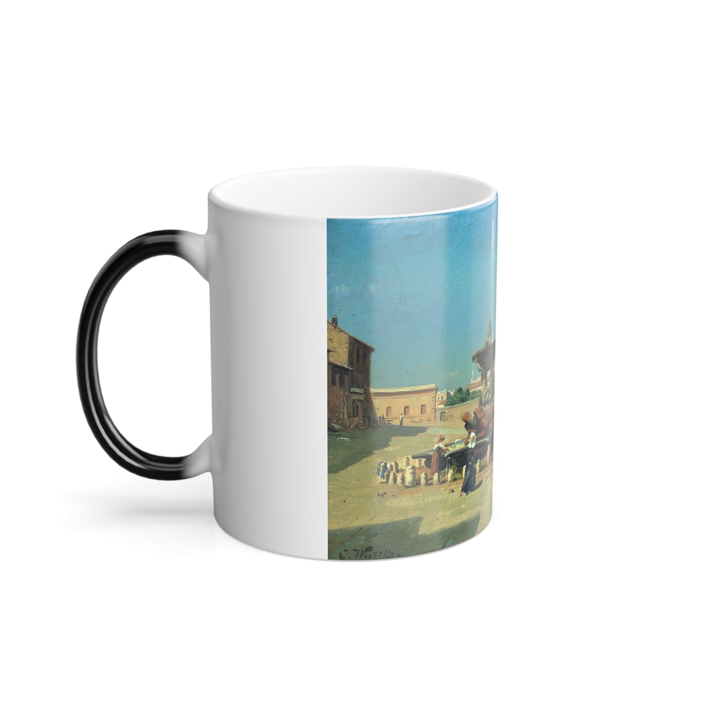 Carl Wuttke (1849-1927) Roma, Aug 1877 - Oil on Board - Color Changing Mug 11oz-Go Mug Yourself