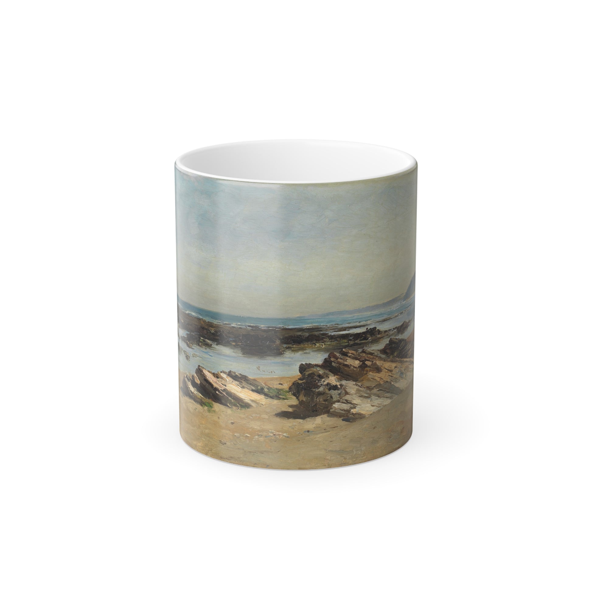 Carlos de Haes (1826-1898) Bajamar (Guethary) - oil on panel c1881 - Color Changing Mug 11oz-11oz-Go Mug Yourself