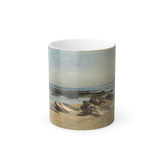 Carlos de Haes (1826-1898) Bajamar (Guethary) - oil on panel c1881 - Color Changing Mug 11oz-11oz-Go Mug Yourself