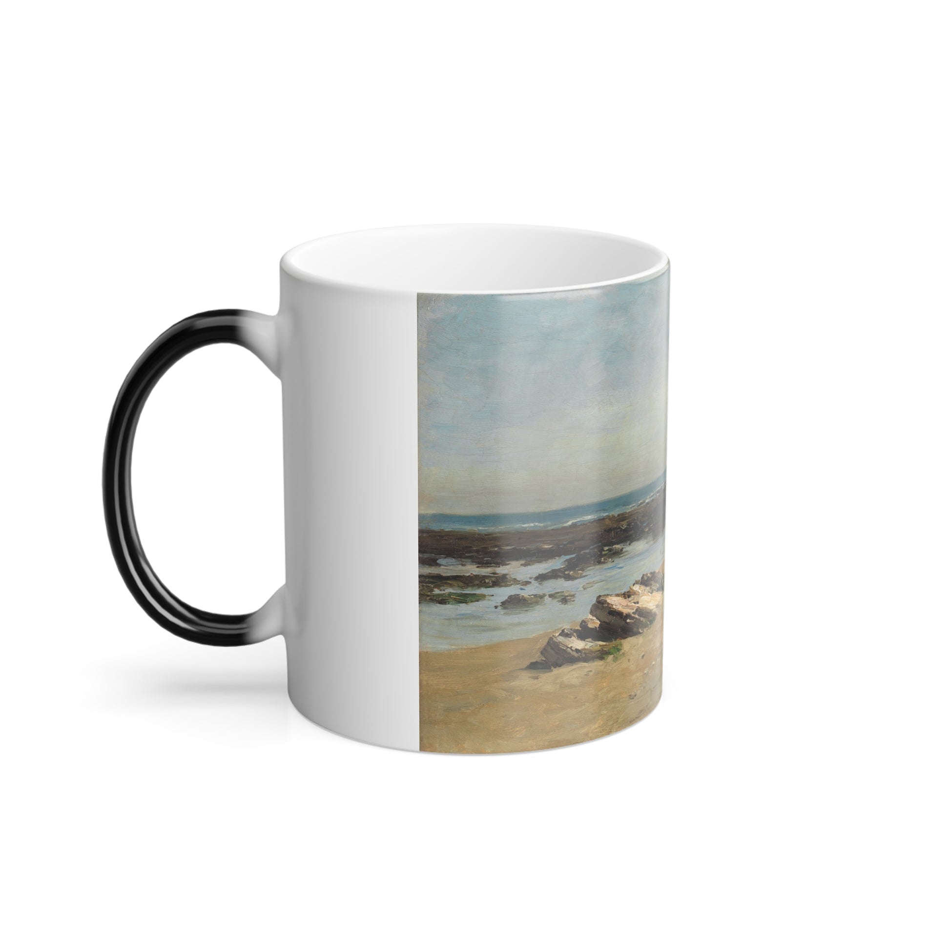 Carlos de Haes (1826-1898) Bajamar (Guethary) - oil on panel c1881 - Color Changing Mug 11oz-Go Mug Yourself