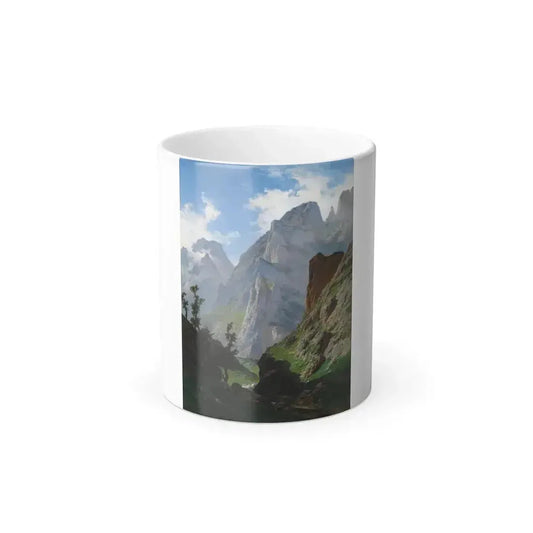 Carlos de Haes (1826-1898) La canal de Mancorbo en los Picos de Europa - oil on canvas 1876 - Color Changing Mug 11oz 11oz - Go Mug Yourself