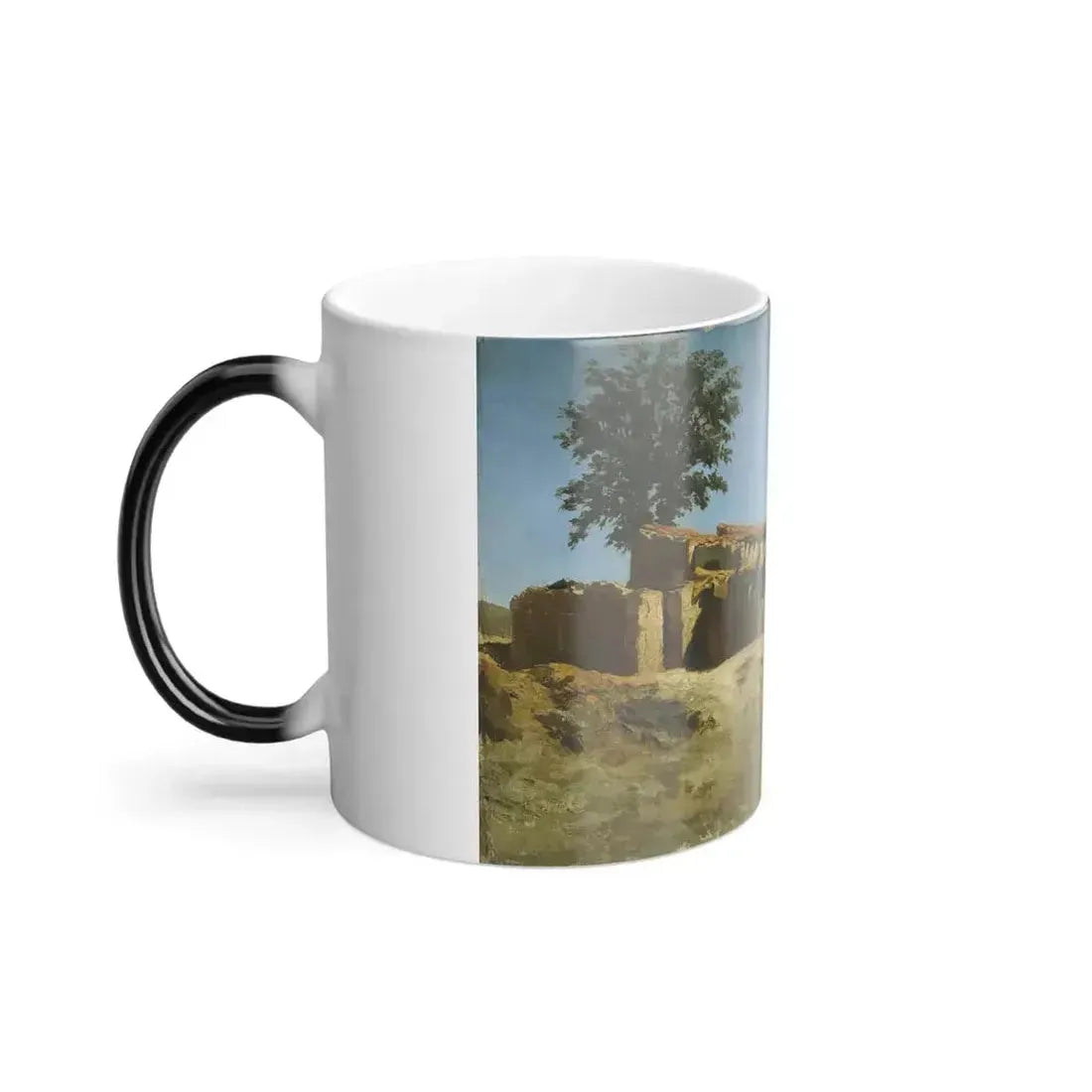 Carlos de Haes (1826-1898) Tileworks in the Principe Pio Mountains - oil on canvas 1872 - Color Changing Mug 11oz - Go Mug Yourself