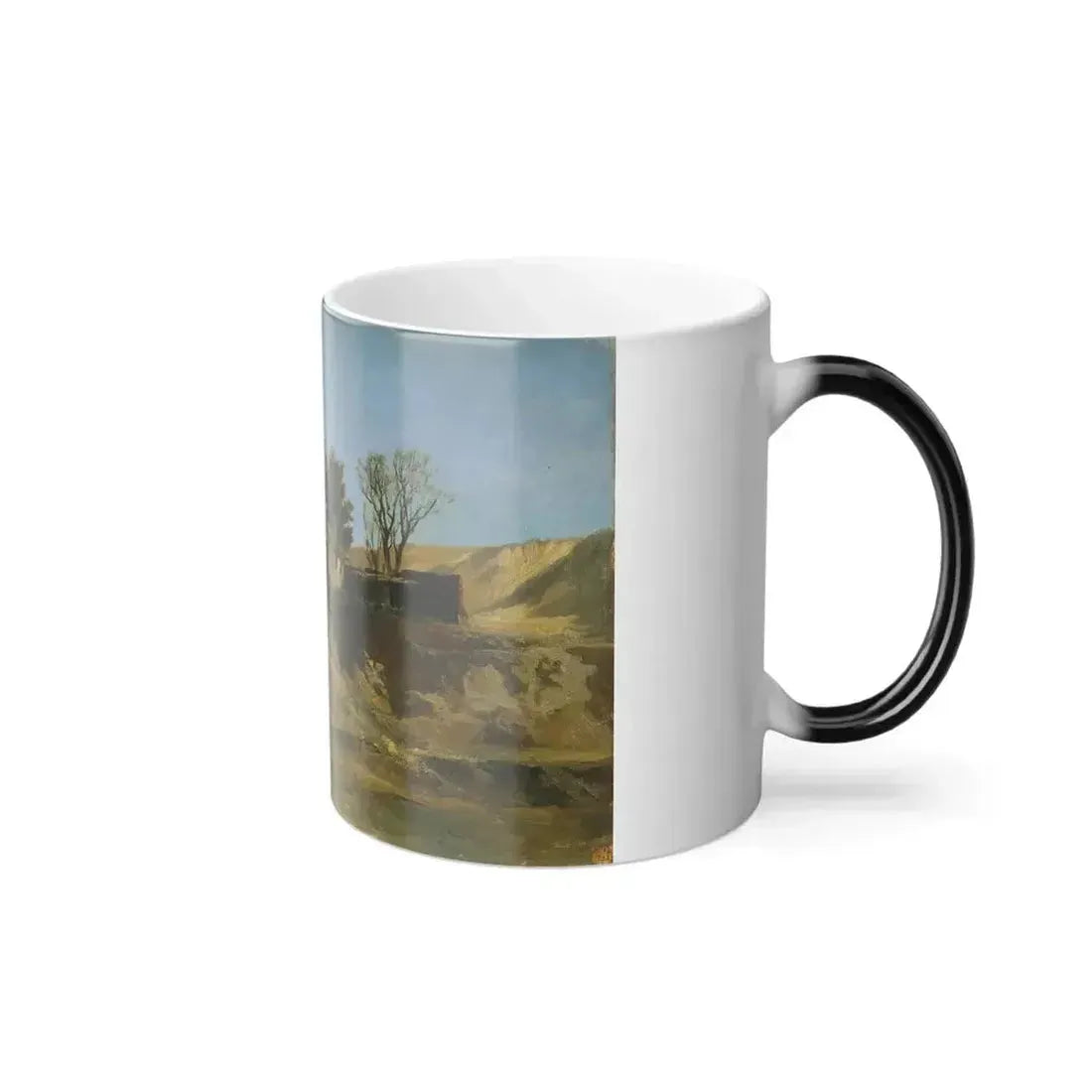 Carlos de Haes (1826-1898) Tileworks in the Principe Pio Mountains - oil on canvas 1872 - Color Changing Mug 11oz - Go Mug Yourself
