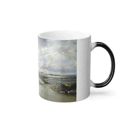Carlos de Haes (1826-1898) Un bardo naufragado (A Wrecked Ship) - 1883 - Color Changing Mug 11oz - Go Mug Yourself