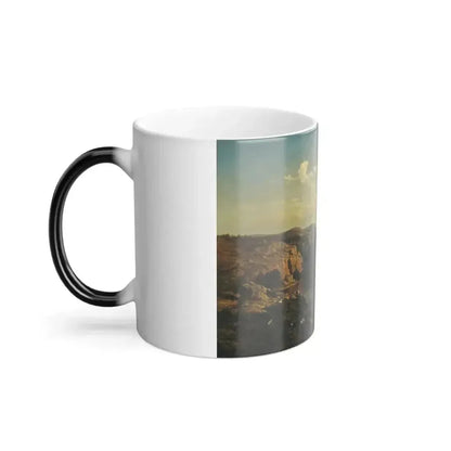 Carlos de Haes (1826-1898) View near Monasterio de Piedra, Aragon - Oil on canvas 1856 - Color Changing Mug 11oz - Go Mug Yourself
