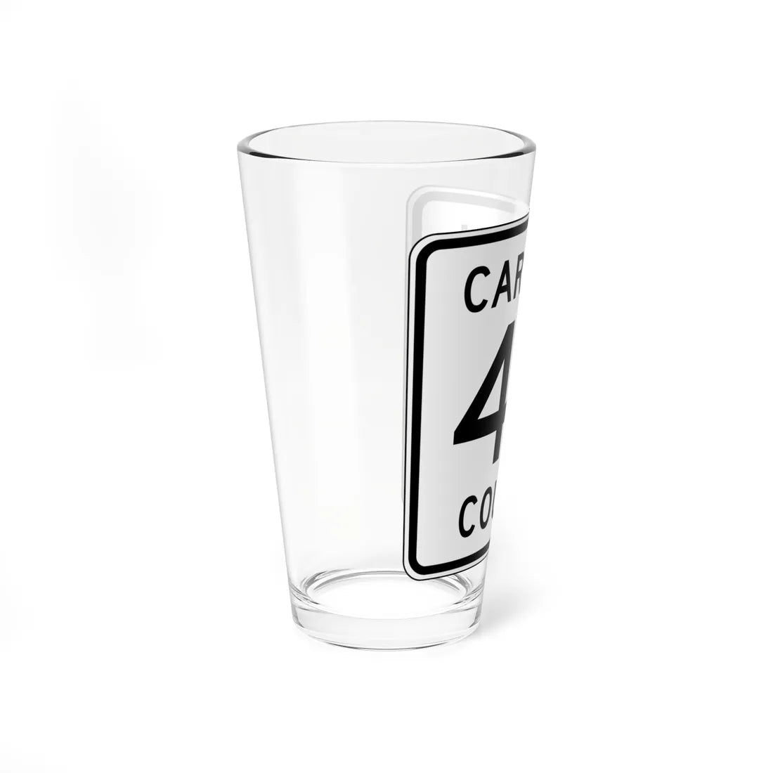 Carlton County 45 MN (Minnesota) (Road Sign) Pint Glass 16oz - Go Mug Yourself