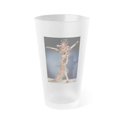 Carmen Miranda #01 (Vintage Female Icon) Frosted Pint Glass 16oz-16oz-Frosted-Go Mug Yourself