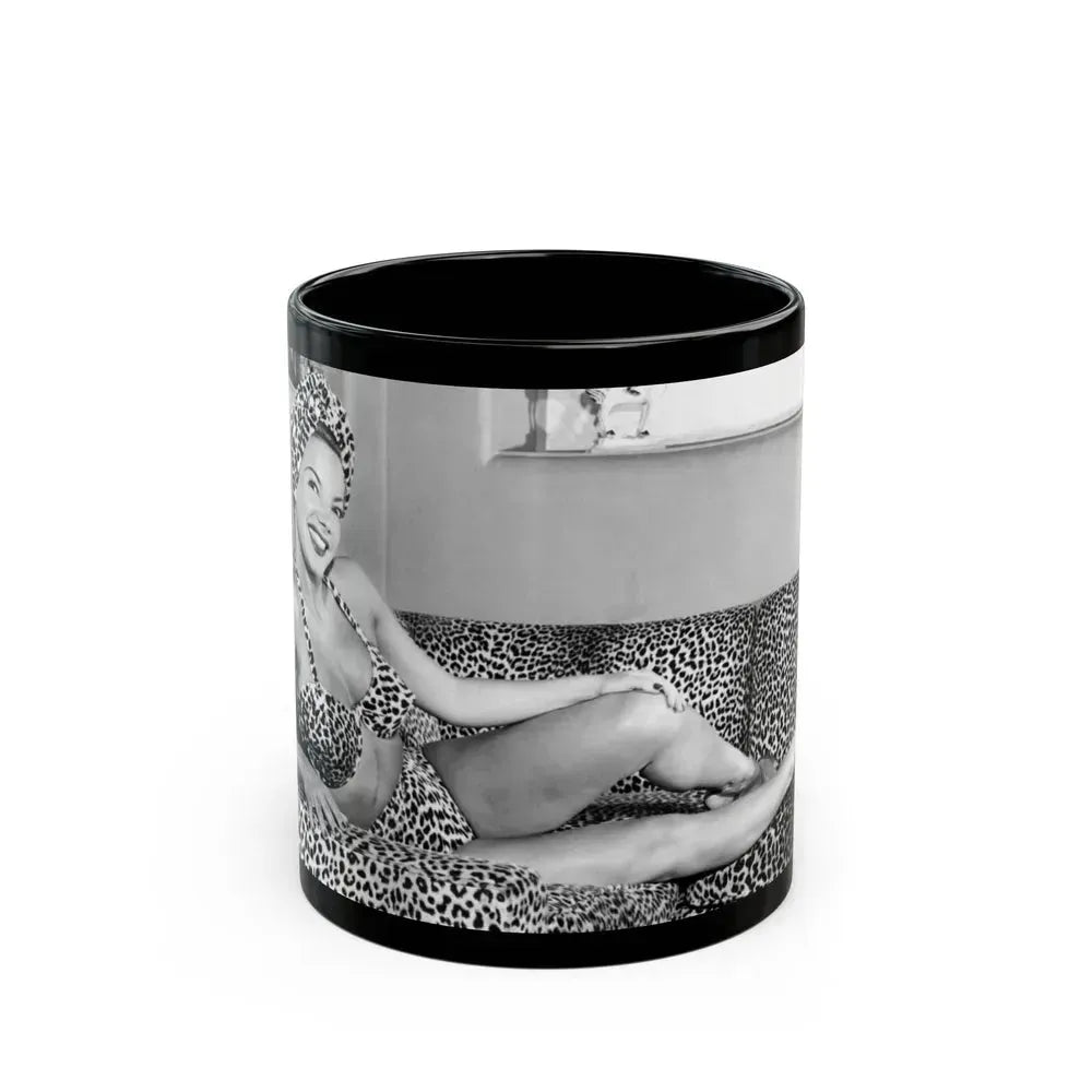 Carmen Miranda #06 (Vintage Female Icon) Black Coffee Mug 11oz - Go Mug Yourself