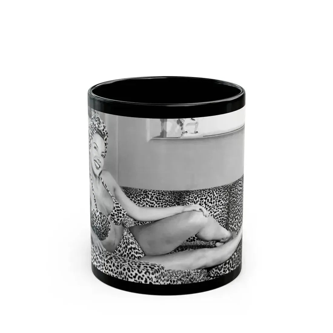 Carmen Miranda #06 (Vintage Female Icon) Black Coffee Mug 11oz - Go Mug Yourself